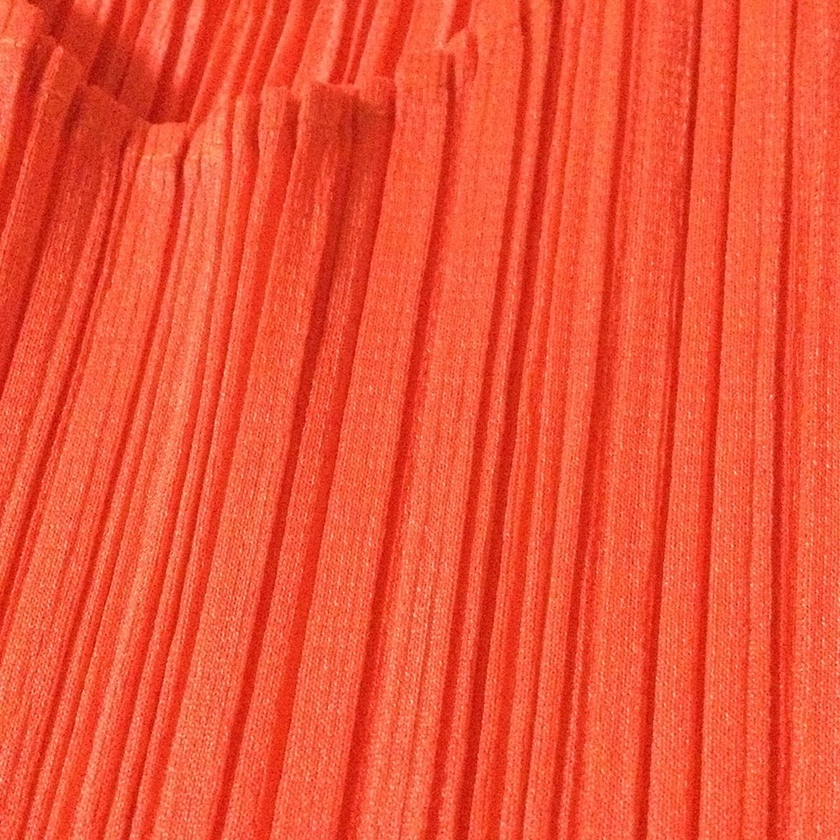 PLEATS PLEASE ISSEY MIYAKE - PLEATS PLEASE(プリーツプリーズ) チュニック レディース - PP28JT114/4 オレンジ クルーネック/ノースリーブ/プリーツ PLEATS PLEASE(プリーツプリーズ) チュニック レディース