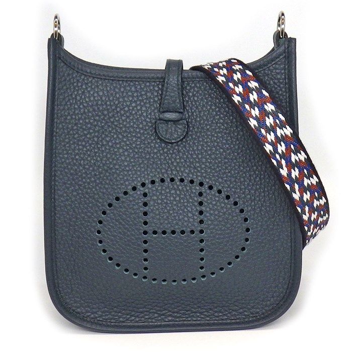 エルメス HERMES ショルダーバッグ エヴリン アマゾン TPM B刻印 2025年 ヴェールシプレ ブラック ホワイト トリヨンクエマンス シルバー金具