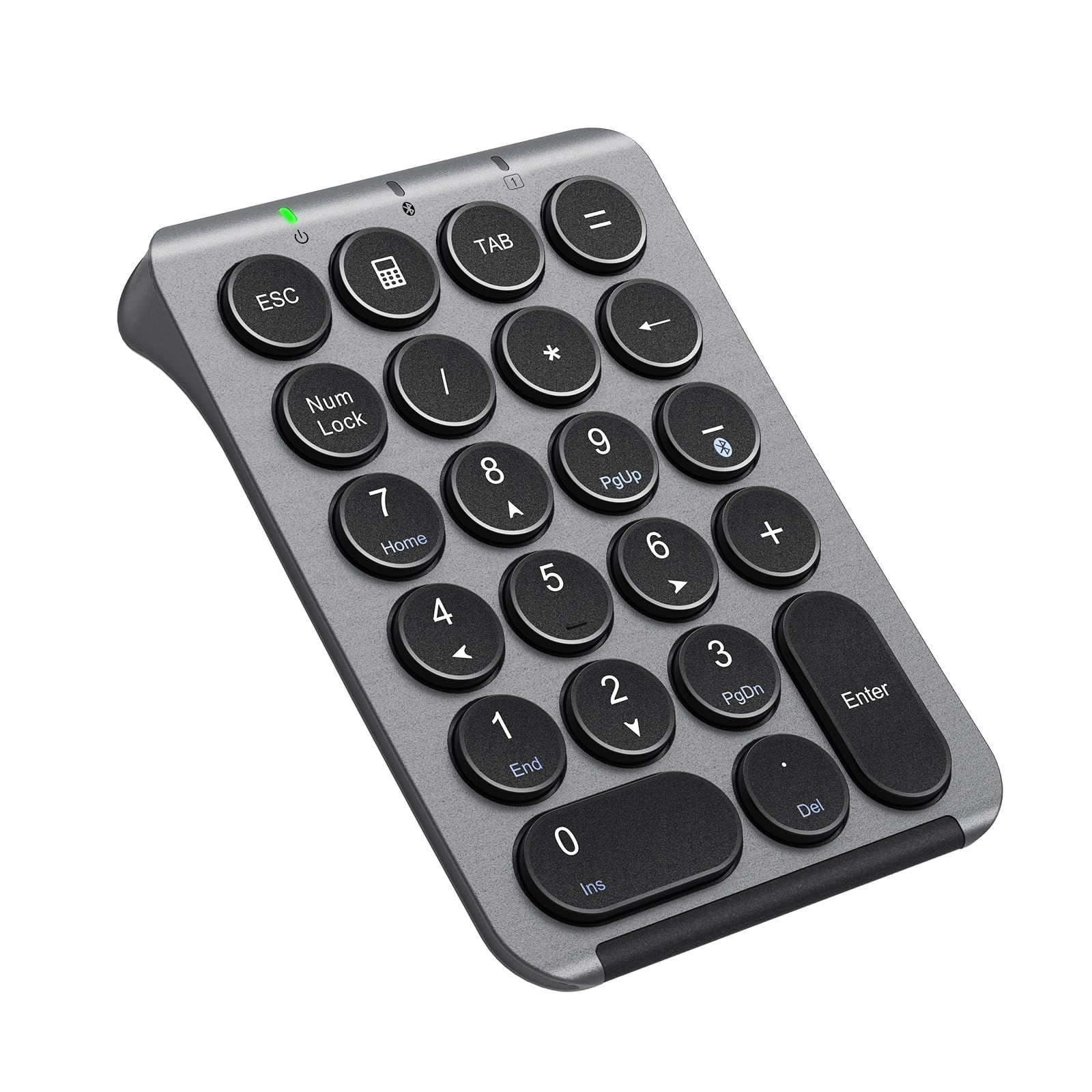 ワイヤレス Bluetooth 数字 キーボード パンタグラフ式 Type-C充電 超薄型 テンキー Tabキー付き ブルートゥース 無線 ナンバーパッド 左手デバイス iClever 片手デバイス ショートカットキー Windows/