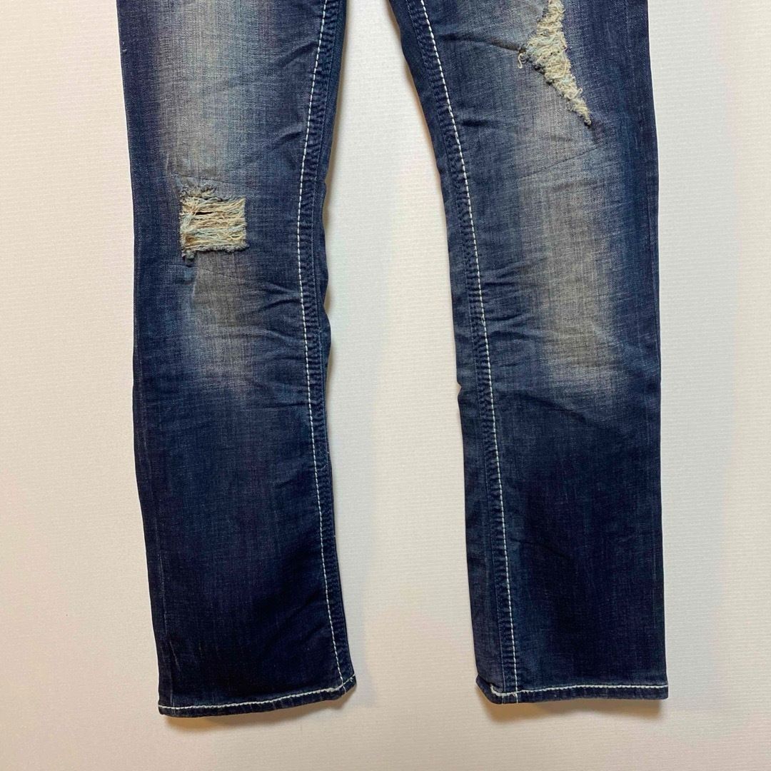 LBJCデニム W31 レディース ストレッチ ダメージ加工ジーンズ - メルカリ 