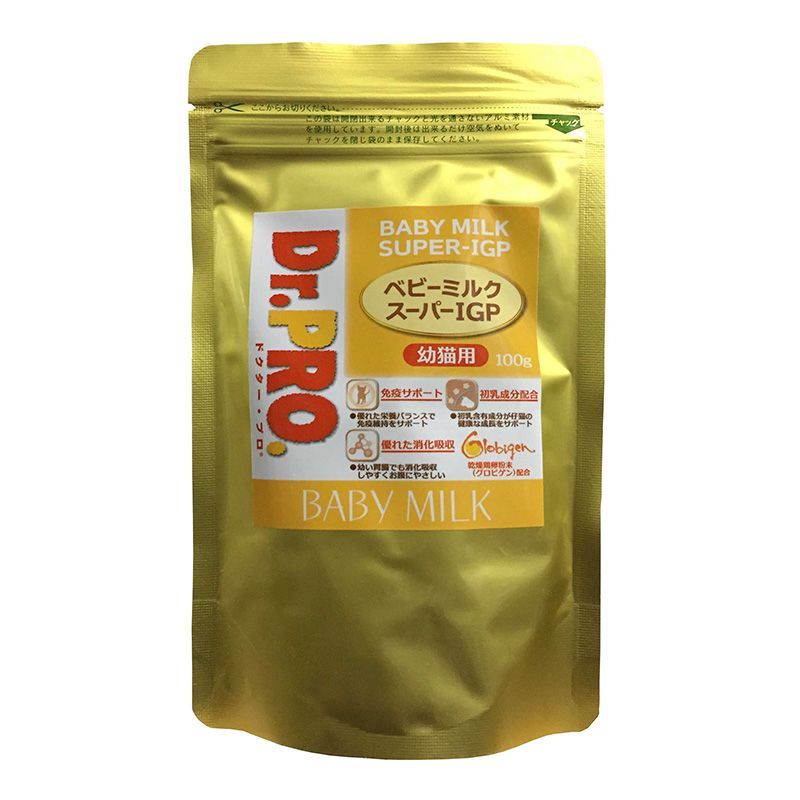 （まとめ買い）ニチドウ Dr.PRO ベビーミルク スーパーIGP 幼猫用 100g 猫用フード 【×3セット】