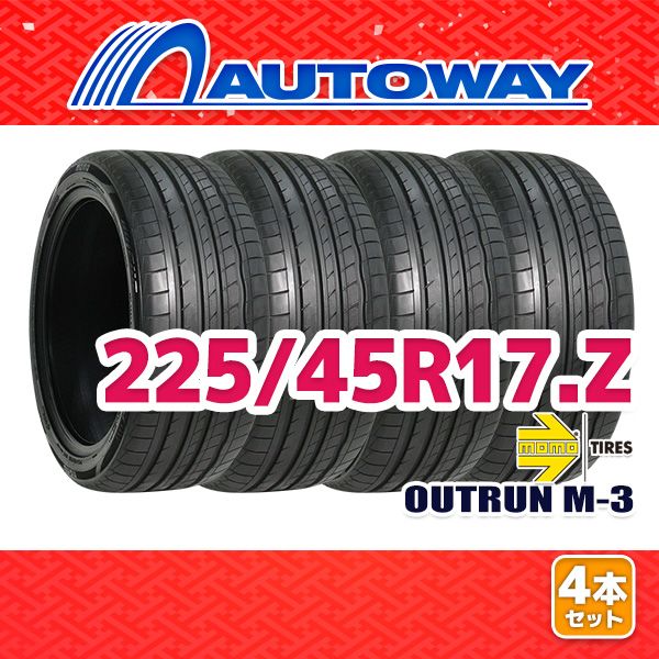 AUTOWAY 225|45R17 サマータイヤ MOMO Tires OUTRUN M-3 17インチ 4本セット 夏タイヤ オートウェイ