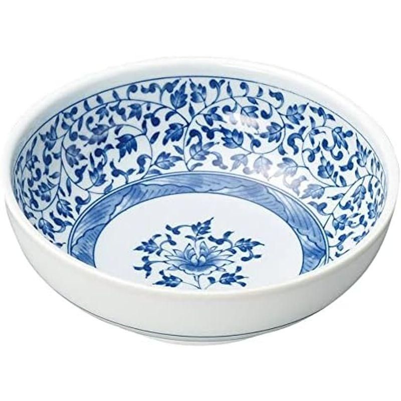 古伊万里唐草6.0鉢 O5G8590 伊万里染付微塵唐草文十角中鉢 / Imari