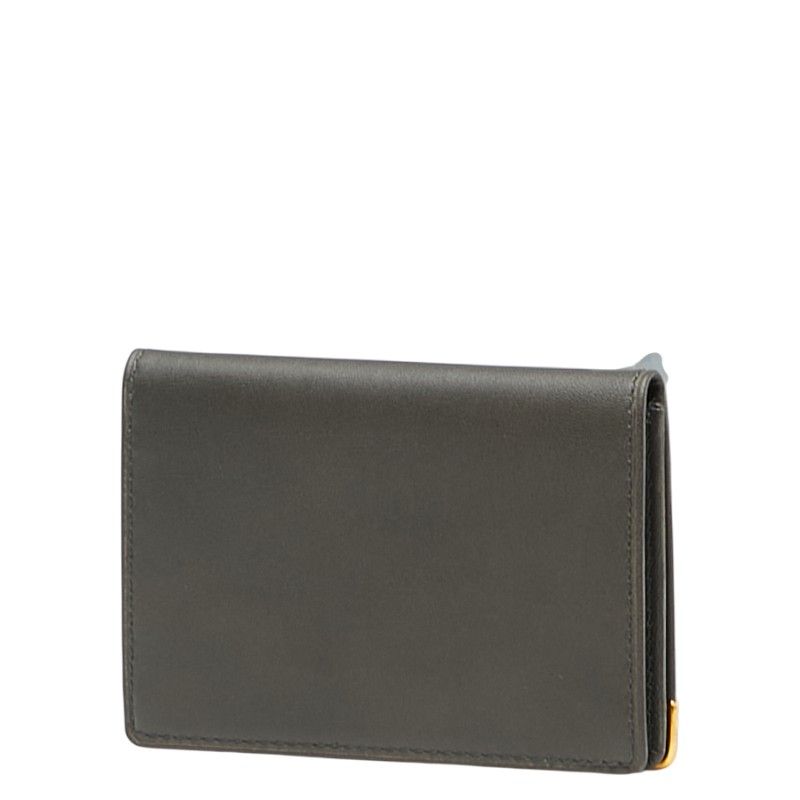 ダンヒル ロゴ 名刺入れ カードケース グレー ゴールド レザー メンズ Dunhill 1-0235650