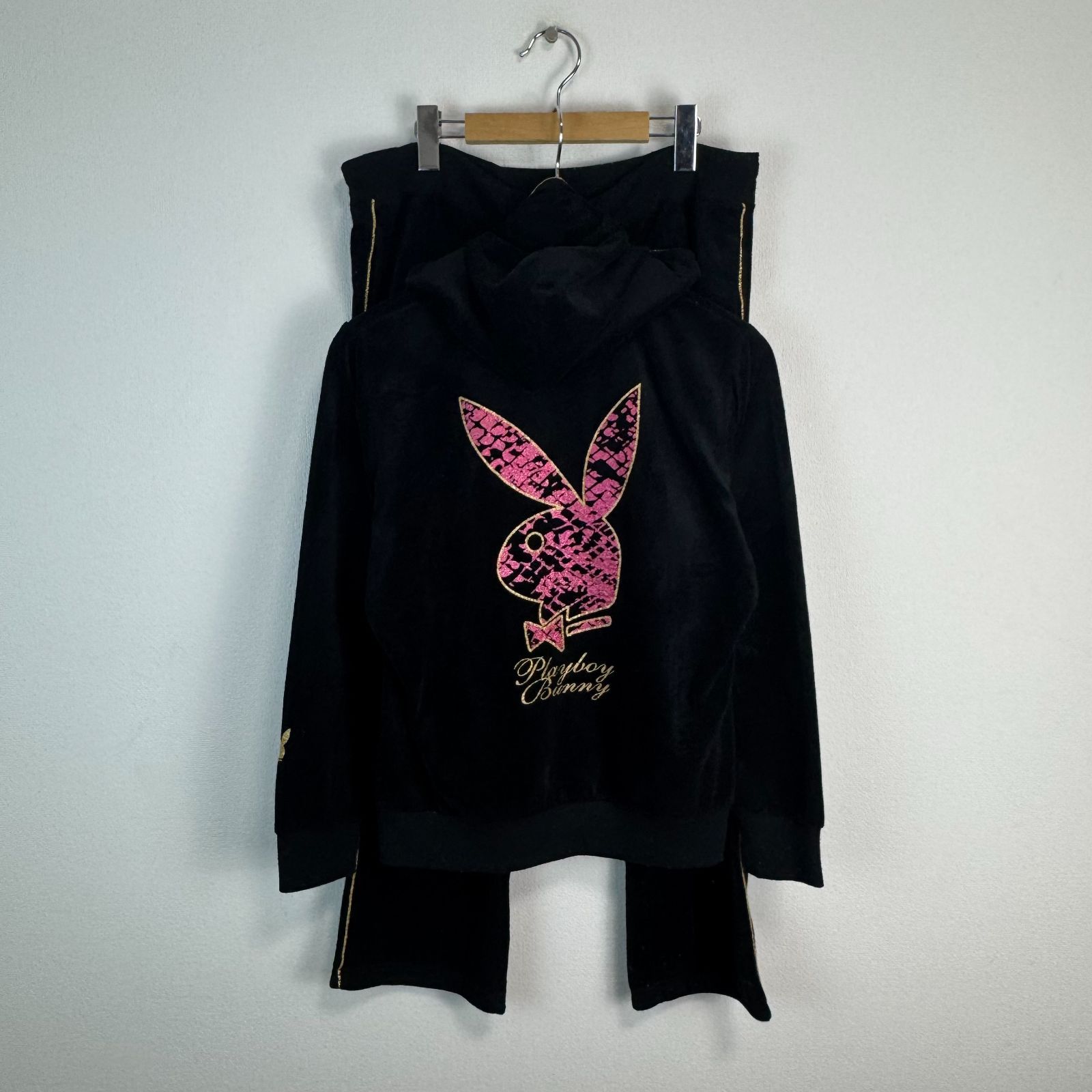 00s Playboy プレイボーイ セットアップ パーカー パンツ レディース L  