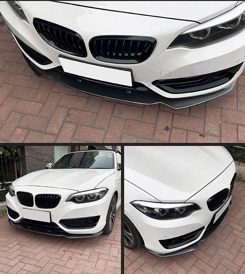 BMW 2シリーズ F22 220i 225i 228i 2014-19年 カーボンファイバー調フロントリップ フロントバンパー エアロパーツ改造