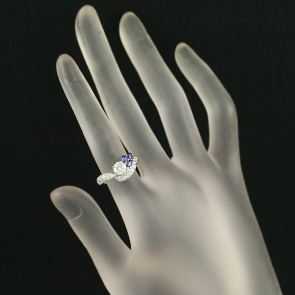 クレサンベール リング ダイヤ ダイヤモンド 0.54ct/0.25ct 再結晶  