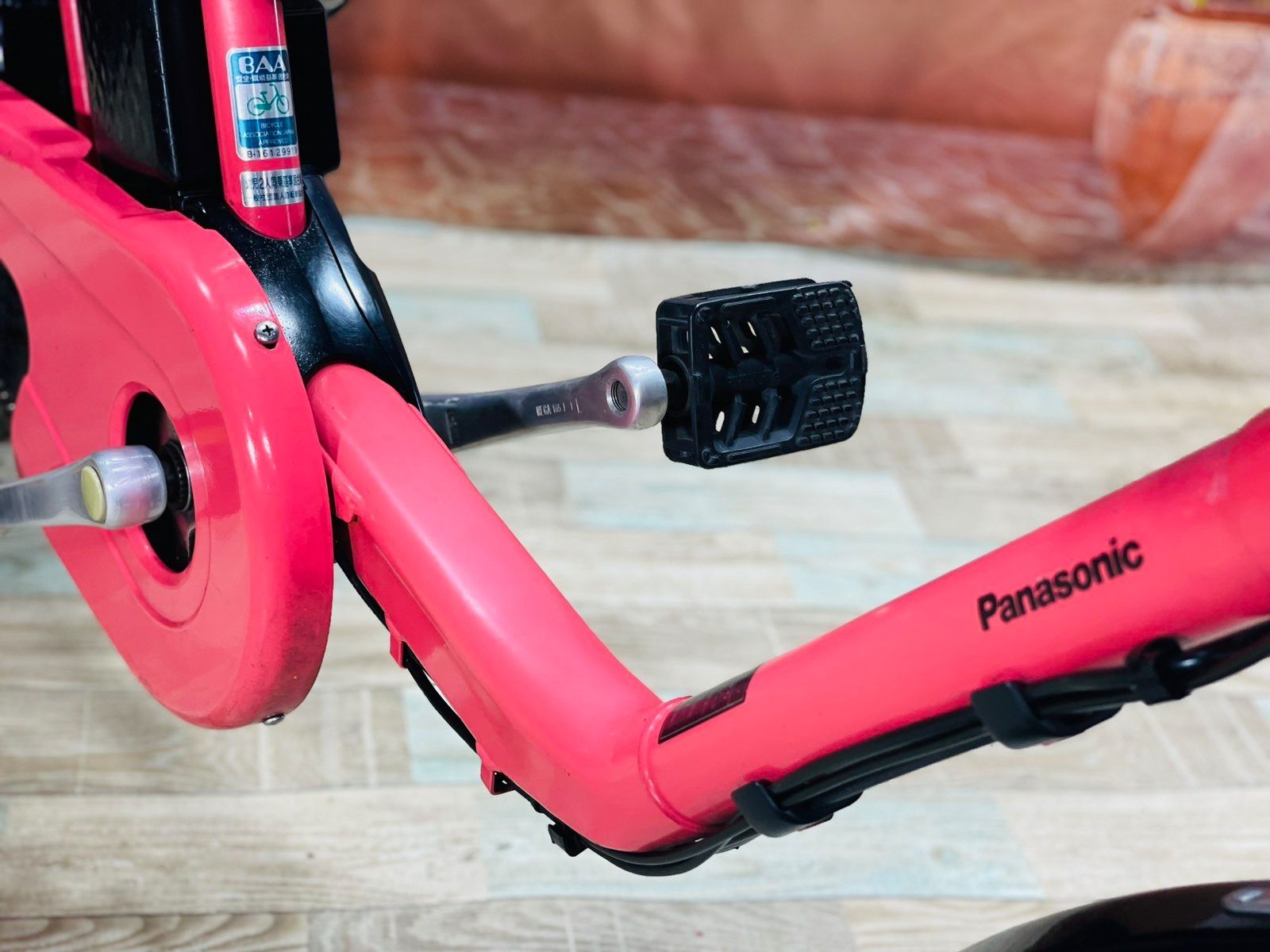 超特価！パナソニックギュット⭐️12AH！子供乗せ電動アシスト自転車 Y2077 超特価！】パナソニック【ギュット】【12AH！】【ピンク