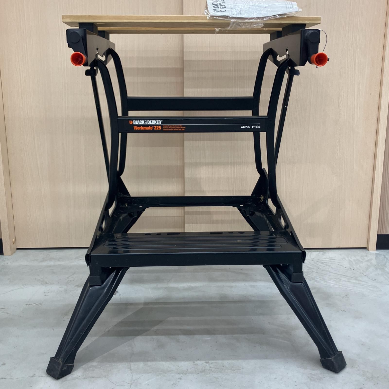 店頭受け取りのみ BLACK DECKER ブラックアンドデッカー 作業台 説明書付 ペグ 不明 キズ ヨゴレ有 WM225 ブラック