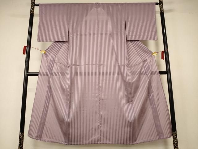 平和屋着物＊夏物 小紋 紗 縞 洗える着物 AABB6700jd