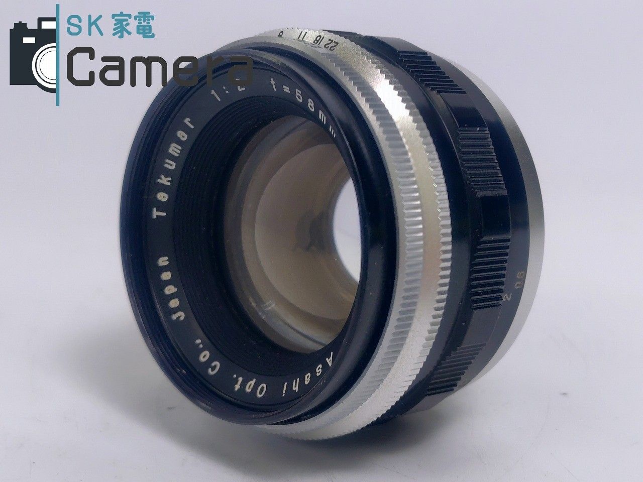 PENTAX - 【中古】 Asahi Takumar 58ｍｍ F2 M42 + ペンタックス Kマウントアダプター 付 アサヒ PENTAX 中古】 Asahi Takumar 58mm F2 M42 + ペンタックス Kマウント