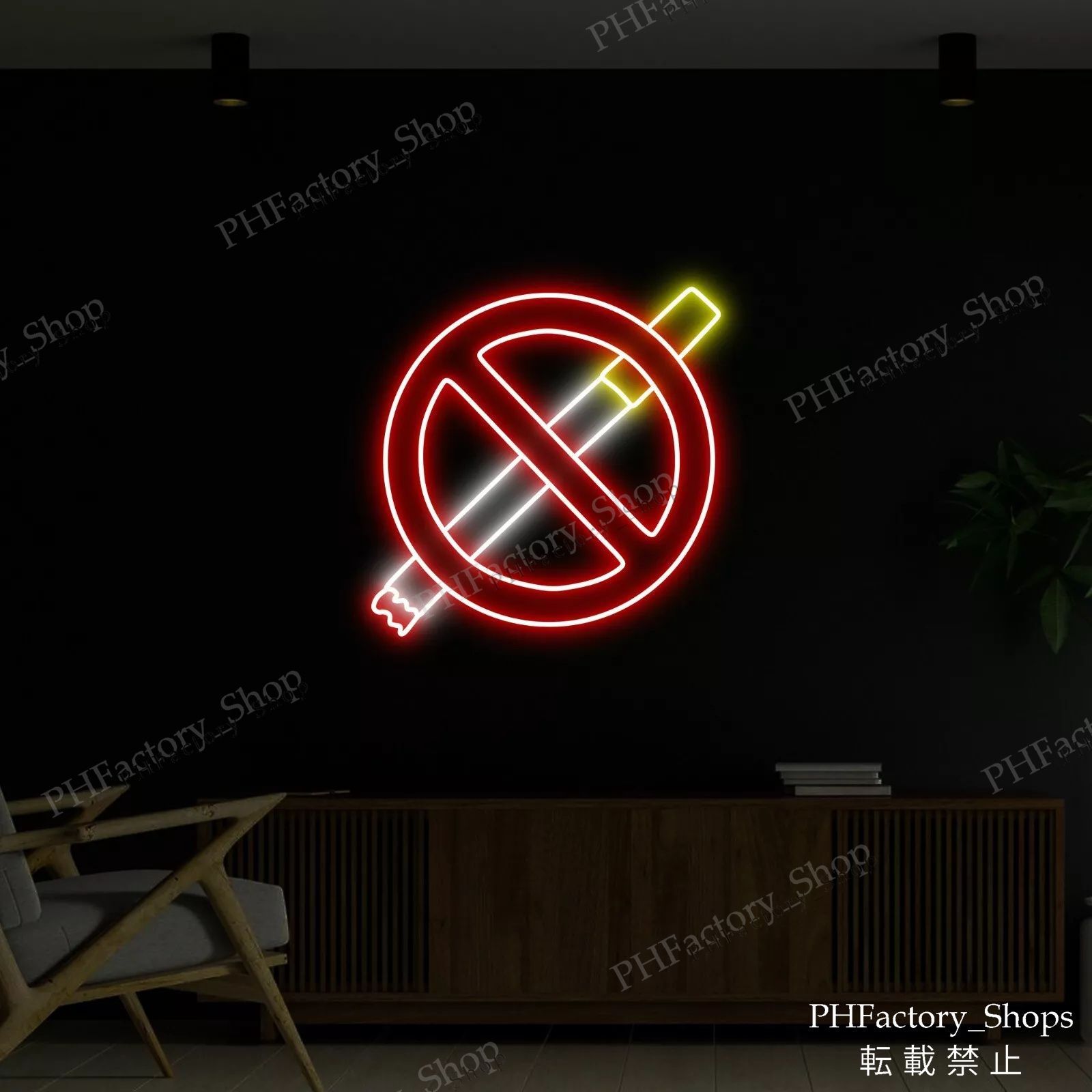 NO SMOKINGネオンサイン ネオンライト 省エネ クラブ及び娯楽場所等