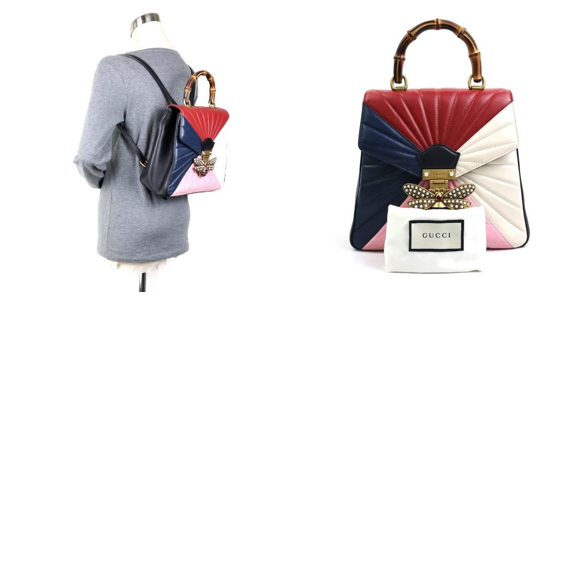 グッチ GUCCI リュック クイーンマーガレットバンブーバックパック