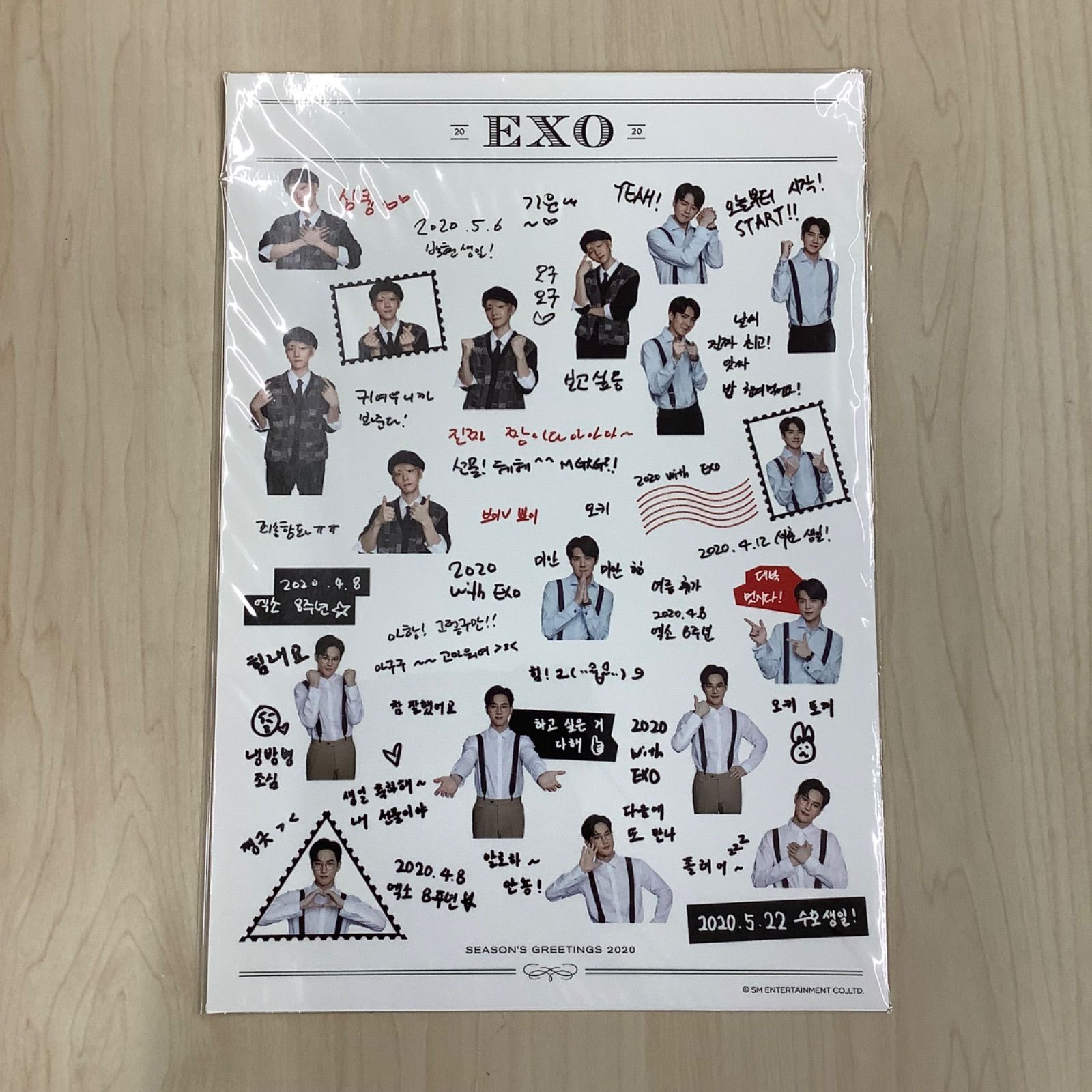 EXO サイン　ベク  ベッキョン　A4 シーグリ 9/15(月・祝日) 東京】 백현 (BAEKHYUN) The 5th Mini Album