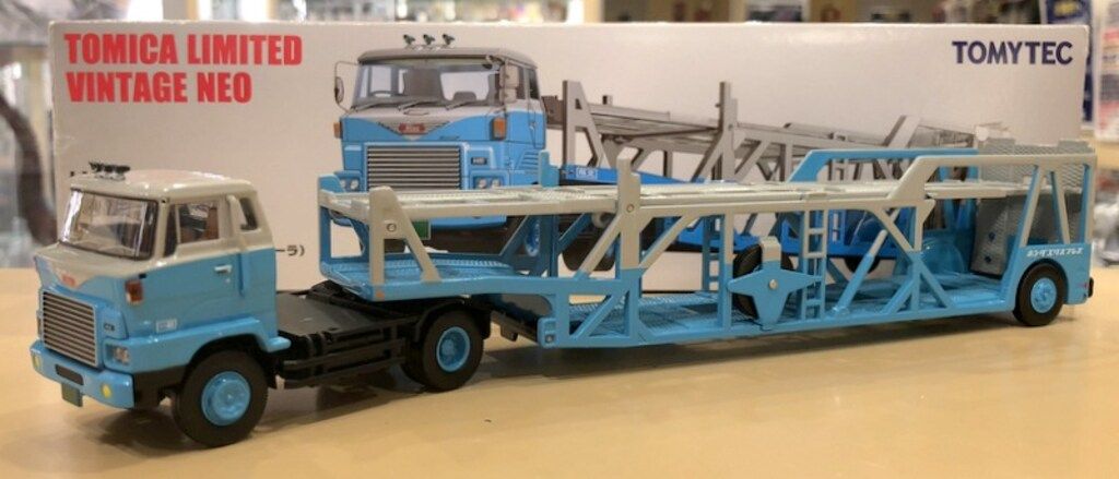 トミーテック TOMICA LIMITED VINTAGE NEO 日野HE366 カートランスポーター (アンチコASZ022車両運搬トレーラ) ホンダエクスプレス LV-N89c