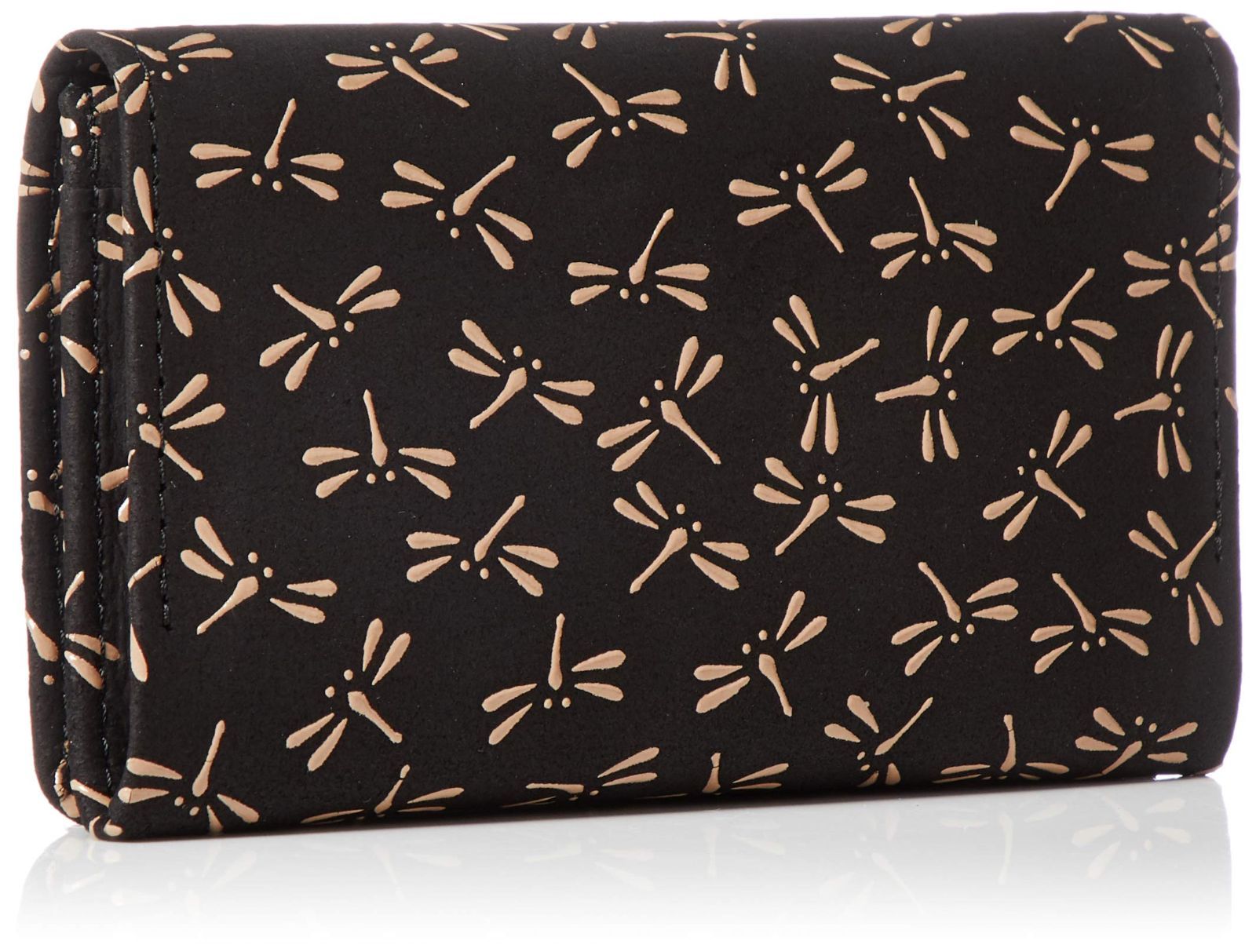 数量 インデンヤ 名刺入れ 2501-11008 黒地鹿革×白漆 とんぼ柄 2501-11-008