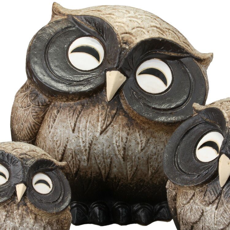 フクロウ陶器置物 フクロウ 置物 かわいい ふくろう 置物 かわいいの通販