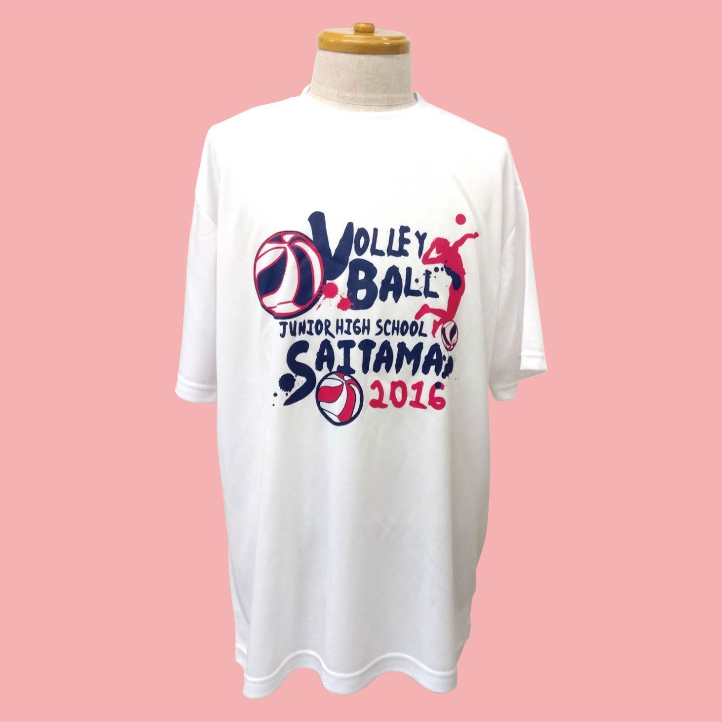 値下げ品・新品】バレーボールTシャツ ホワイト 2016年度モデル埼玉県