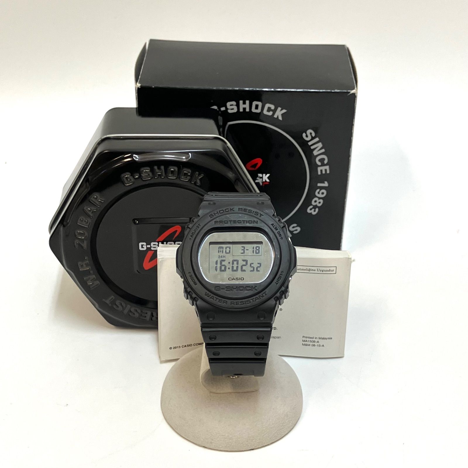 ＊CASIO  G SHOCK＊カシオGショック 3229 缶.箱.説明書付 文字盤メタル 中古品