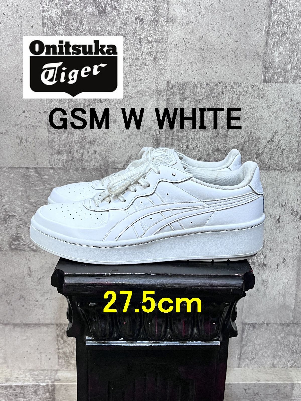 オニツカタイガー GSM W ウィメンズ 27.5cm ホワイト 1182A470 