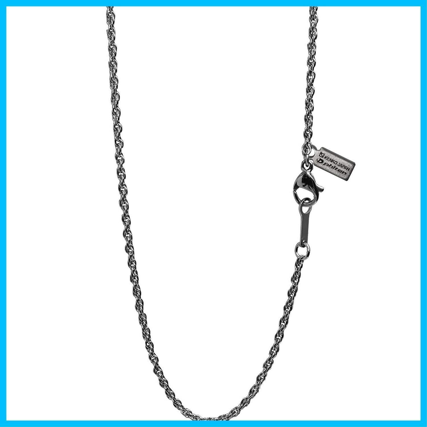フォロー得 KJファイテン KJ phiten 限 定 品 チタン ネックレス ダブルあずき 幅1.7mm 40～60cm スポーツ 金属アレルギー対応