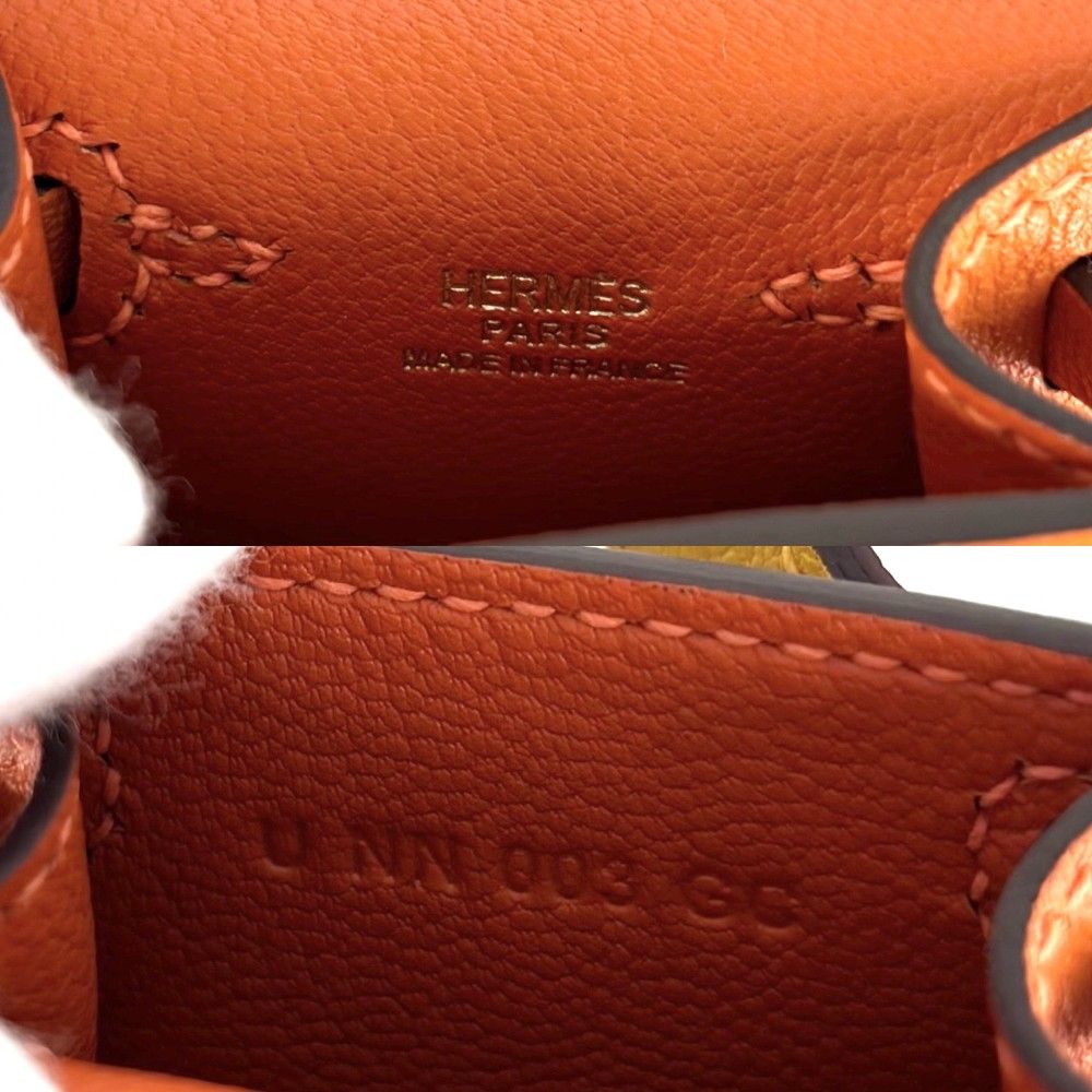 エルメス ケリードール チャーム バッグ オレンジ バッグ hermes ケリー エルメス ケリードール ナチュラルサブレ×ナタ×ブリック