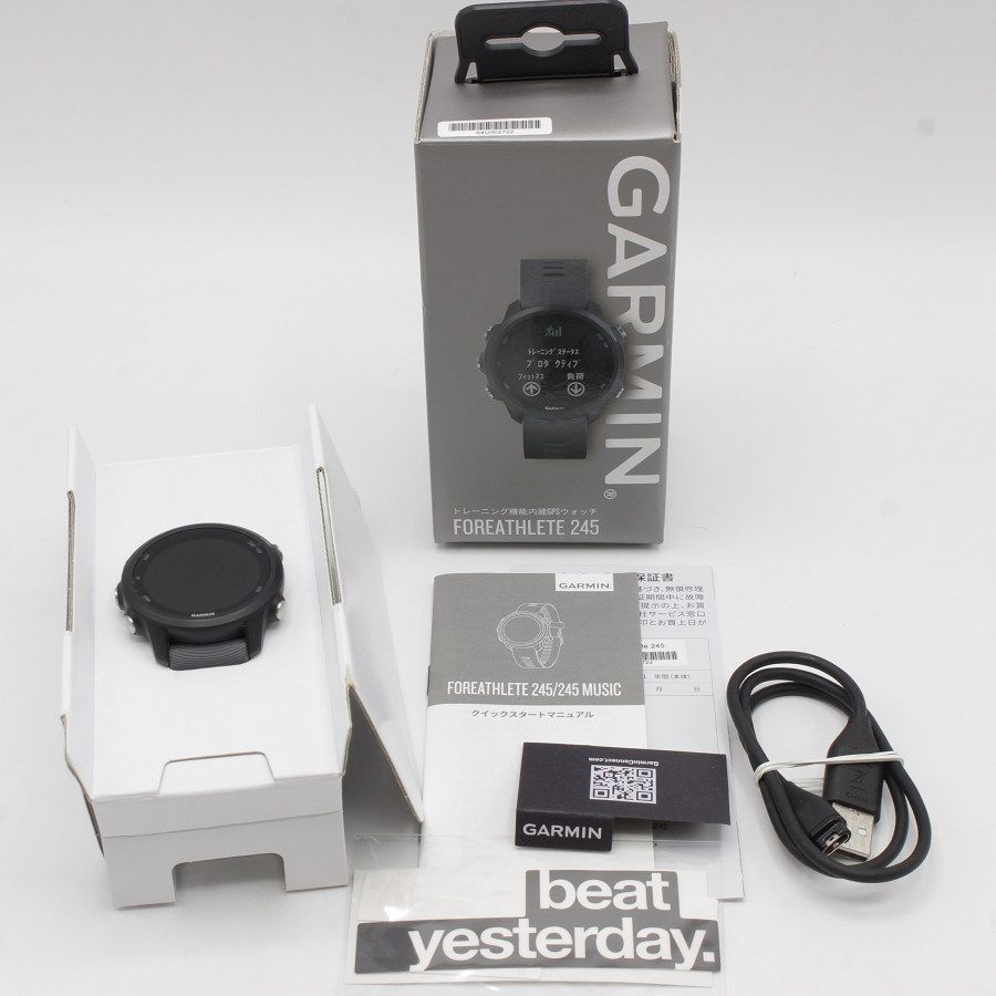 美品】GARMIN FOREATHLETE 245 BLACK SLATE