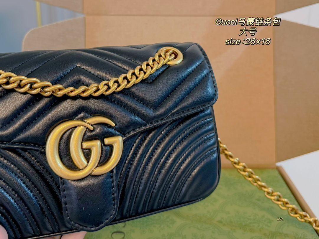 GUCCIグッチGG Marmontミニマモンチェーンバッグ、ハンドバッグ