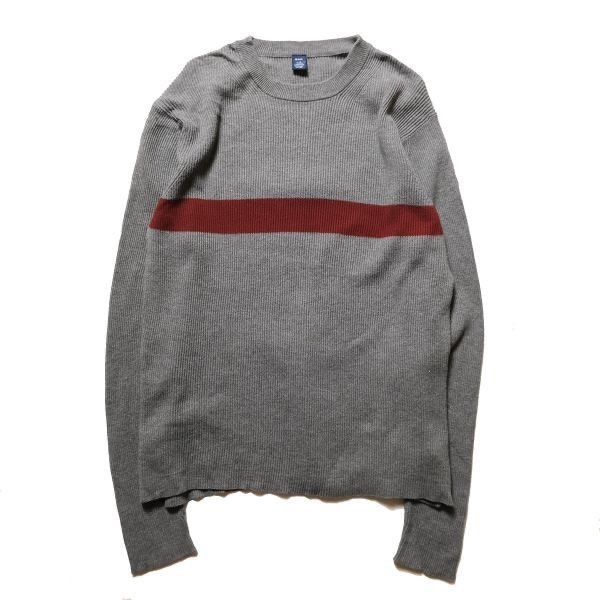 00's ギャップ GAP チェスト ボーダー リブ編み コットン T 00's ギャップ GAP チェスト ボーダー リブ編み コットン T