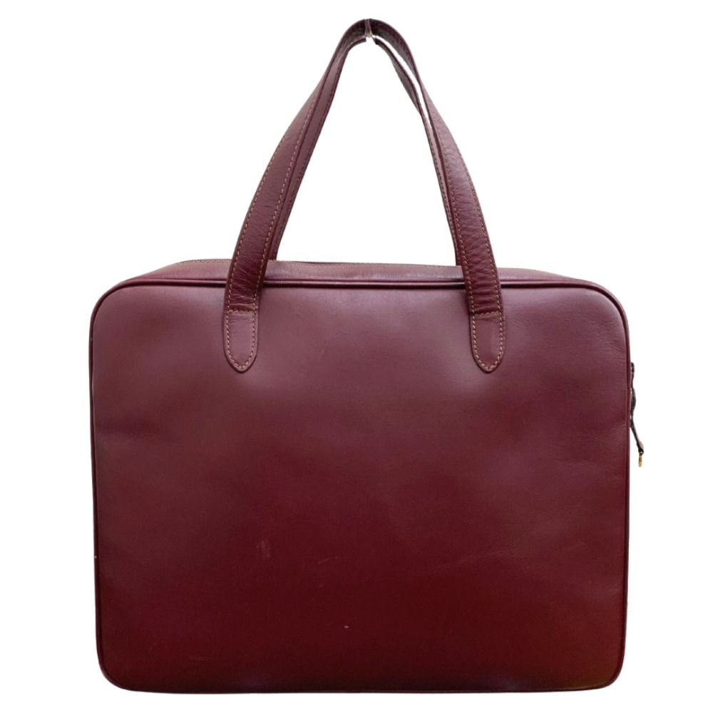 CARTIER カルティエ ビジネスバッグ マストライン レザーバッグ ボルドー Must Line 書類鞄 レザー ビジネス レディース
