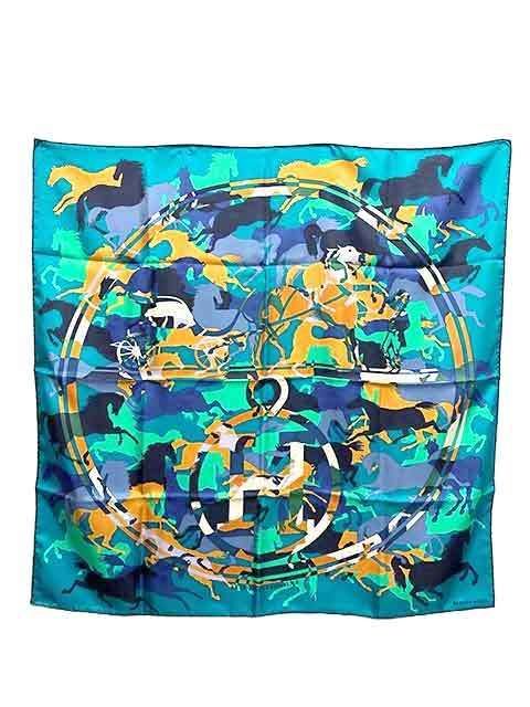 【美品】HERMES スカーフ カレ90 エクスリブリス カモフラージュ 未使用☆エルメス カレ90 EX LIBRIS EN CAMOUFLAGE エクス