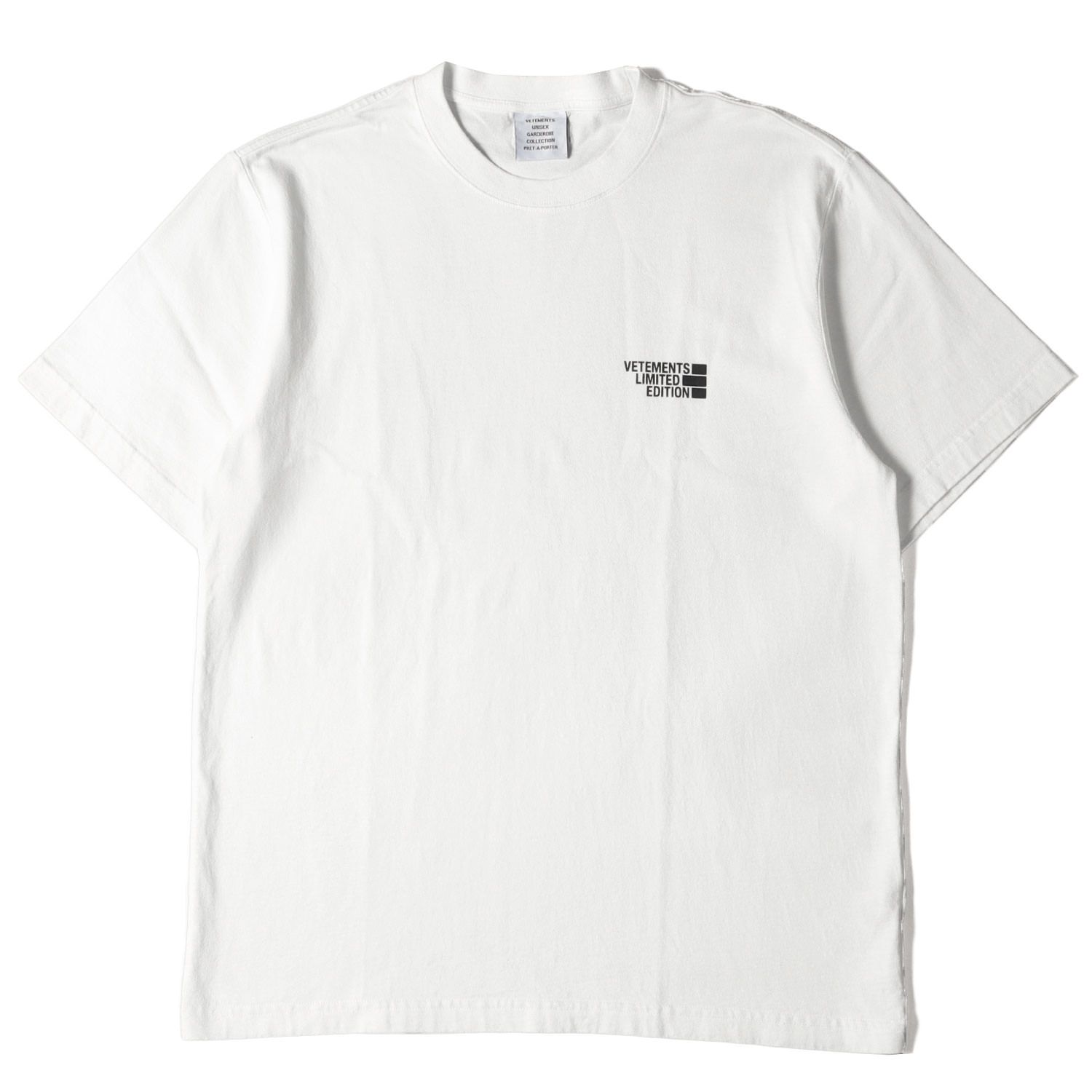 VETEMENTS ヴェトモン Tシャツ サイズ:M ブランドロゴ 半袖 Logo Limited Edition T-shirt 21SS ホワイト  白 トップス カットソー カジュアル ブランド ストリート シンプル ワンポイント