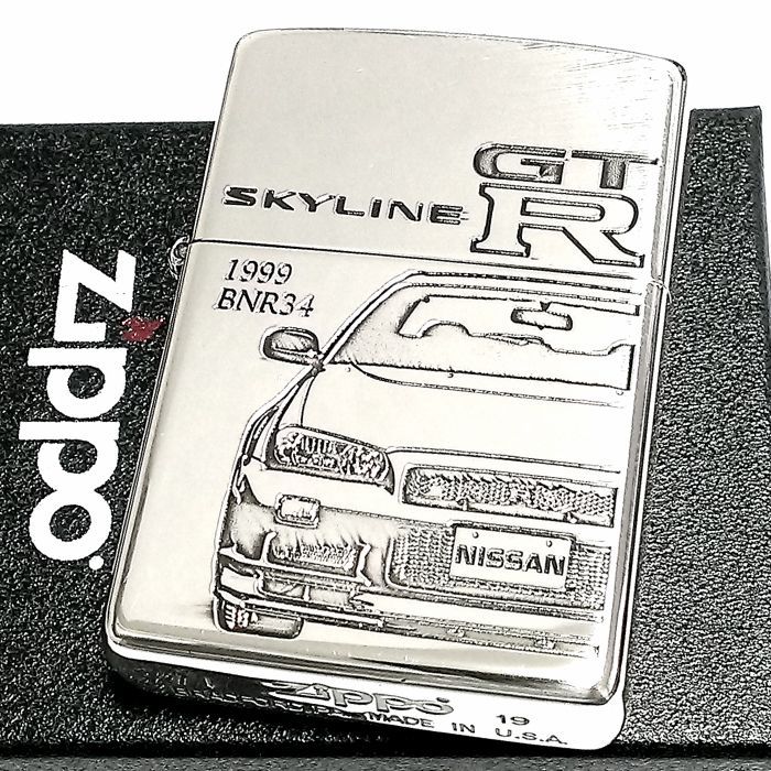 ZIPPO ライター スカイラインGT-R 生誕50周年記念 車 ジッポ R34 限定 