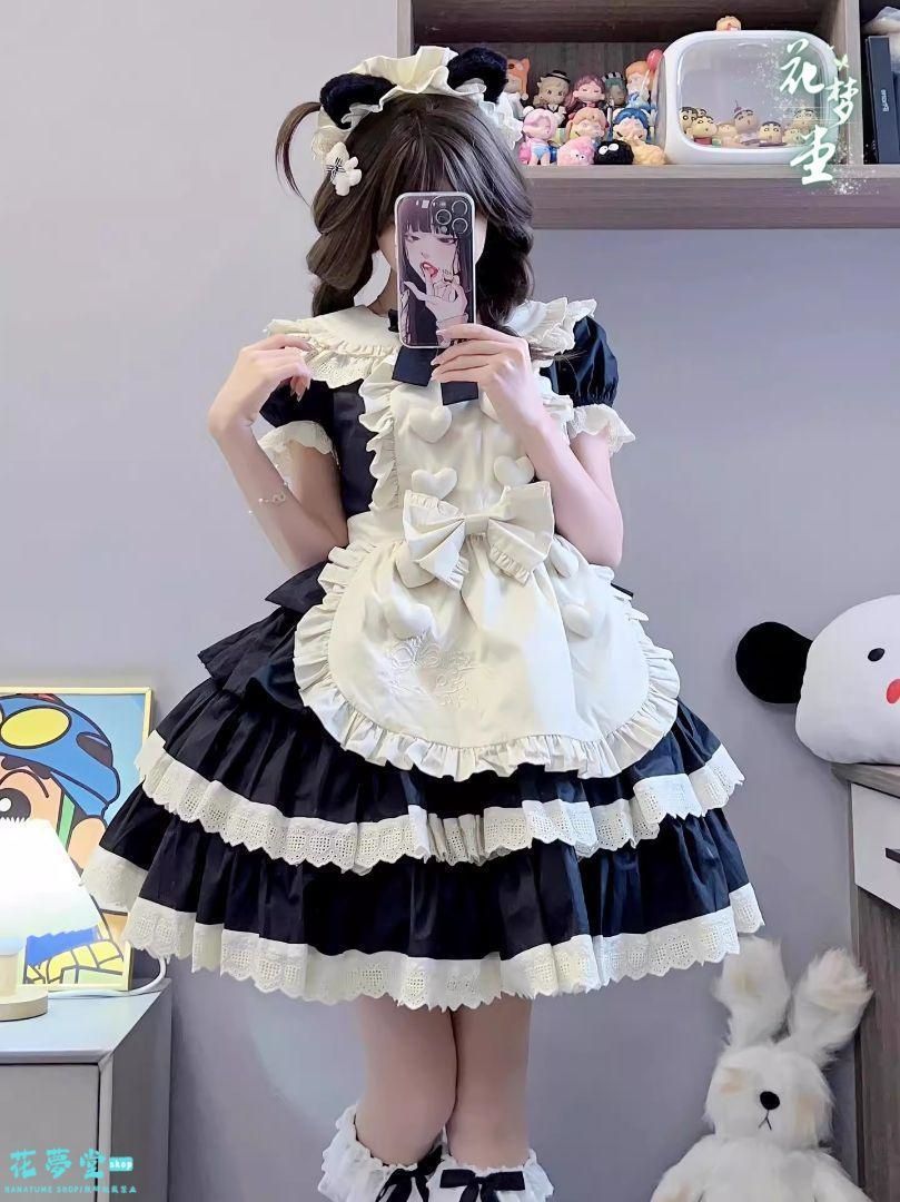 25年 ♥ドレス コスプレ 日常ロリータセット 仮装 オリジナル ロリータ ワンピース セット 撮影会 舞台 イベント 原野空間-181