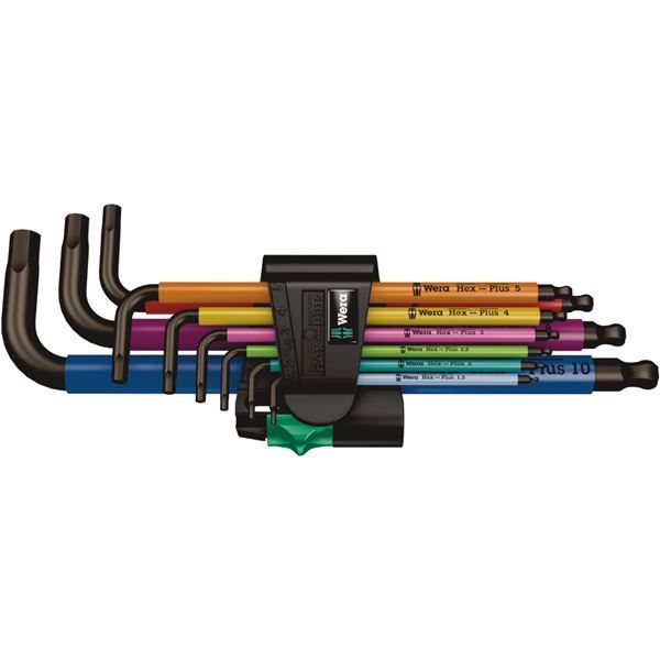 WERA ヴェラ ヘックスプラス L型 レンチ 9本組セット 1.5-10mm マルチ タイプ 022089 工具 ツール DIY 作業工具 道具