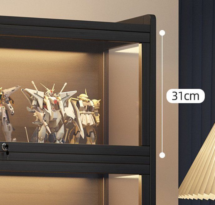 フィギュアショーケースロック付きアクリル透明防塵ショーケースレゴブラインドケース置物模型収納ケース