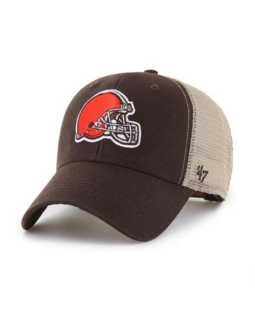 送料無料 47ブランド メンズ 帽子 アクセサリー Men s Brown|Natural Cleveland Browns Flagship MVP Trucker Adjustable Hat Brown Natural