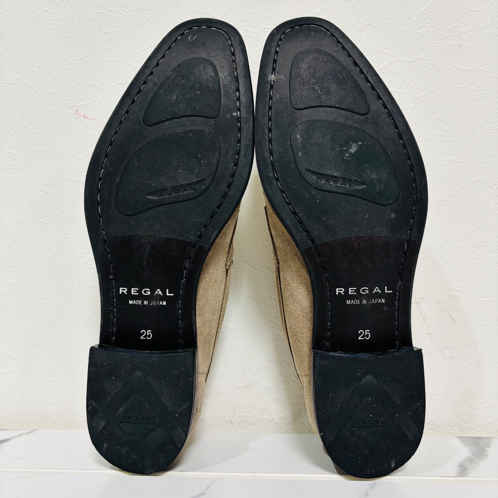 美品 REGAL コインローファー ドレスシューズ オーダー品 シボ革 スエード - 煤炉代购 - Doorzo