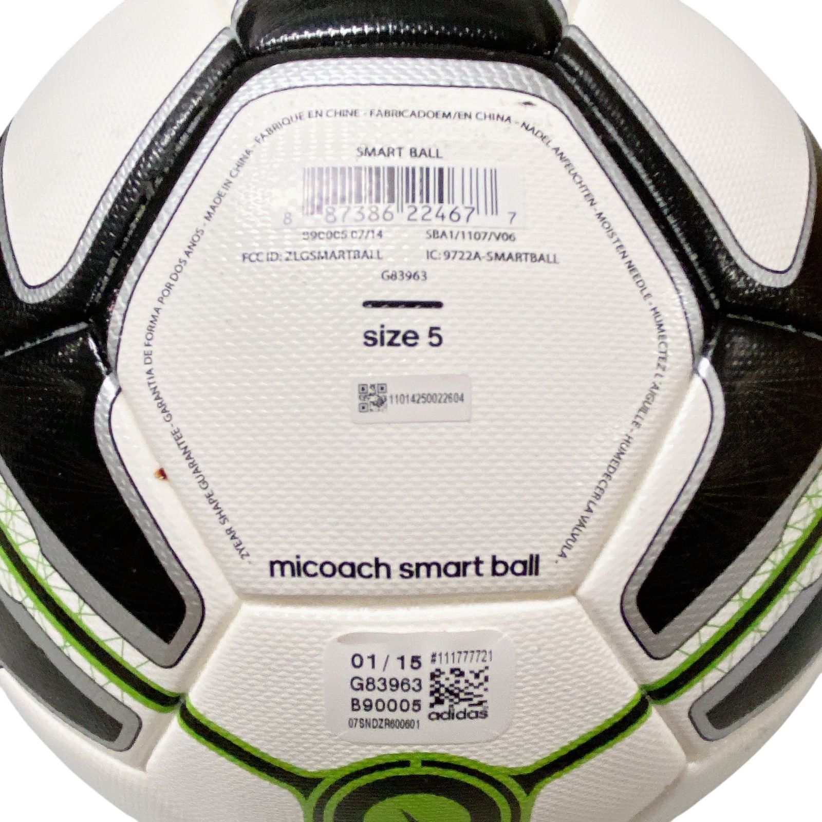 AT-199 adidas アディダス miCoach スマートボール サッカーボール 