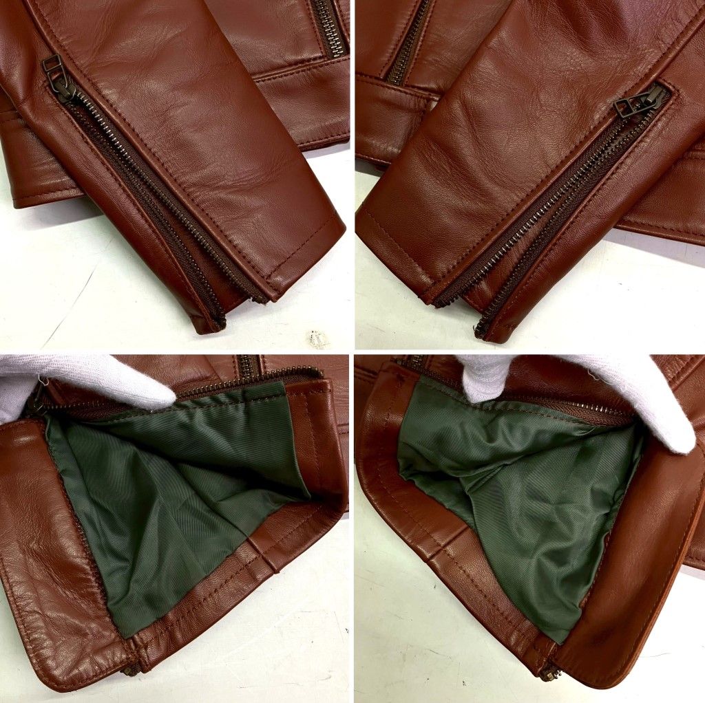 01w-5432 スリーレッグス Three Legs 馬革 ライダースジャケット ブラウン サイズM メンズ レザージャケット 品 KANDAIZUMI_COM