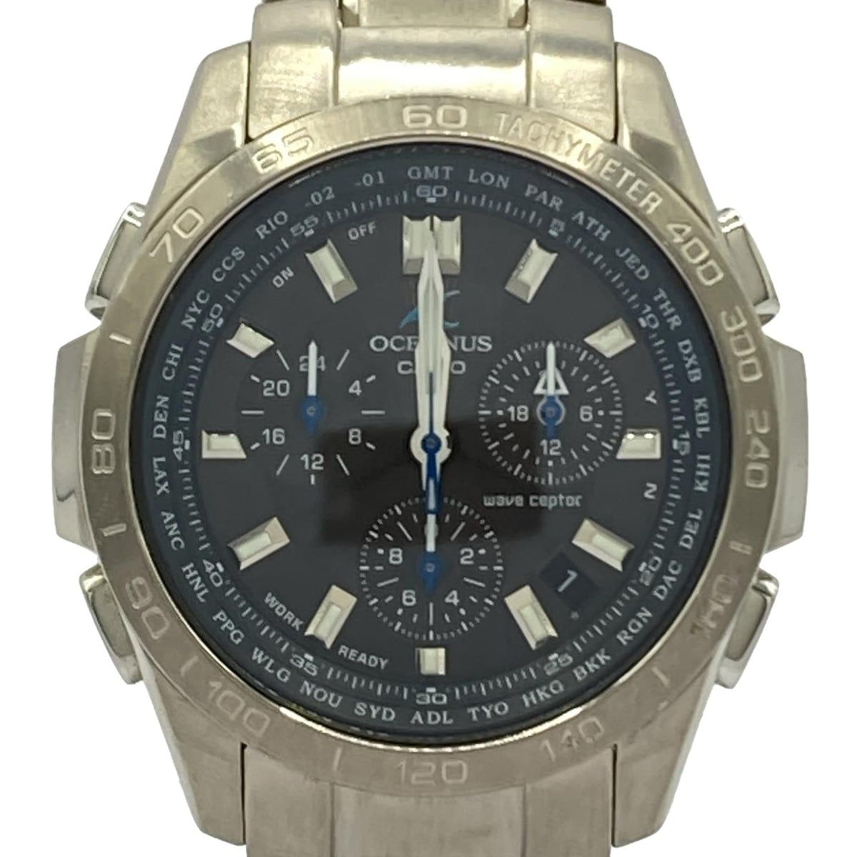 CASIO(カシオ) 腕時計 OCEANUS(オシアナス) OCW-600 メンズ タフソーラー/電波/クロノグラフ 黒