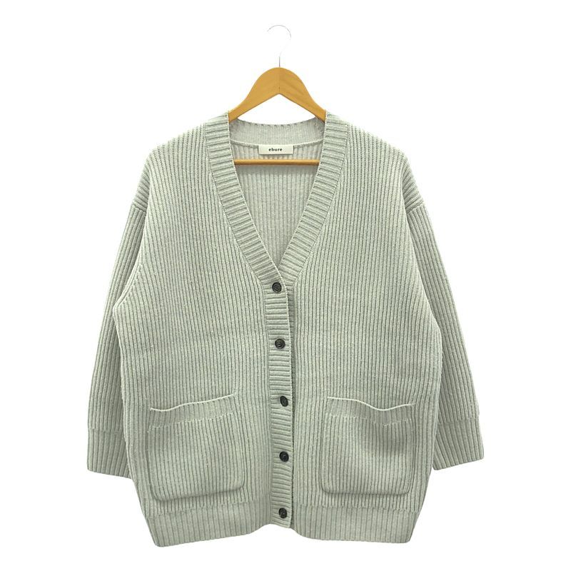 ebure / エブール | 2022AW | ウール リブ カーディガン | F | グレー  