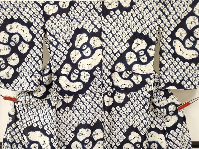 平和屋着物[]子供 女の子 小紋 7歳 総絞り 椿 逸品 DAAR6442ma 浴衣 子供