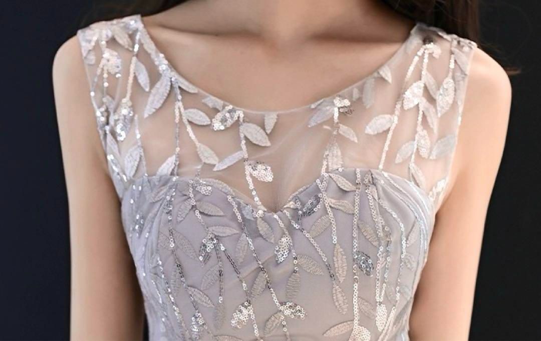 リーフ柄がオシャレなマーメイドイブニングドレス?.? - メルカリ