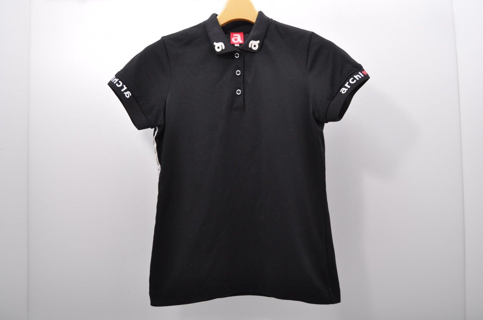 archivio - coco 中古 アルチビオ archivio レディース 半袖ポロシャツ 36(S) 黒  ブラック シンプル 中古 レディース アルチビオ archivio 半袖ポロシャツ 36(S) 黒