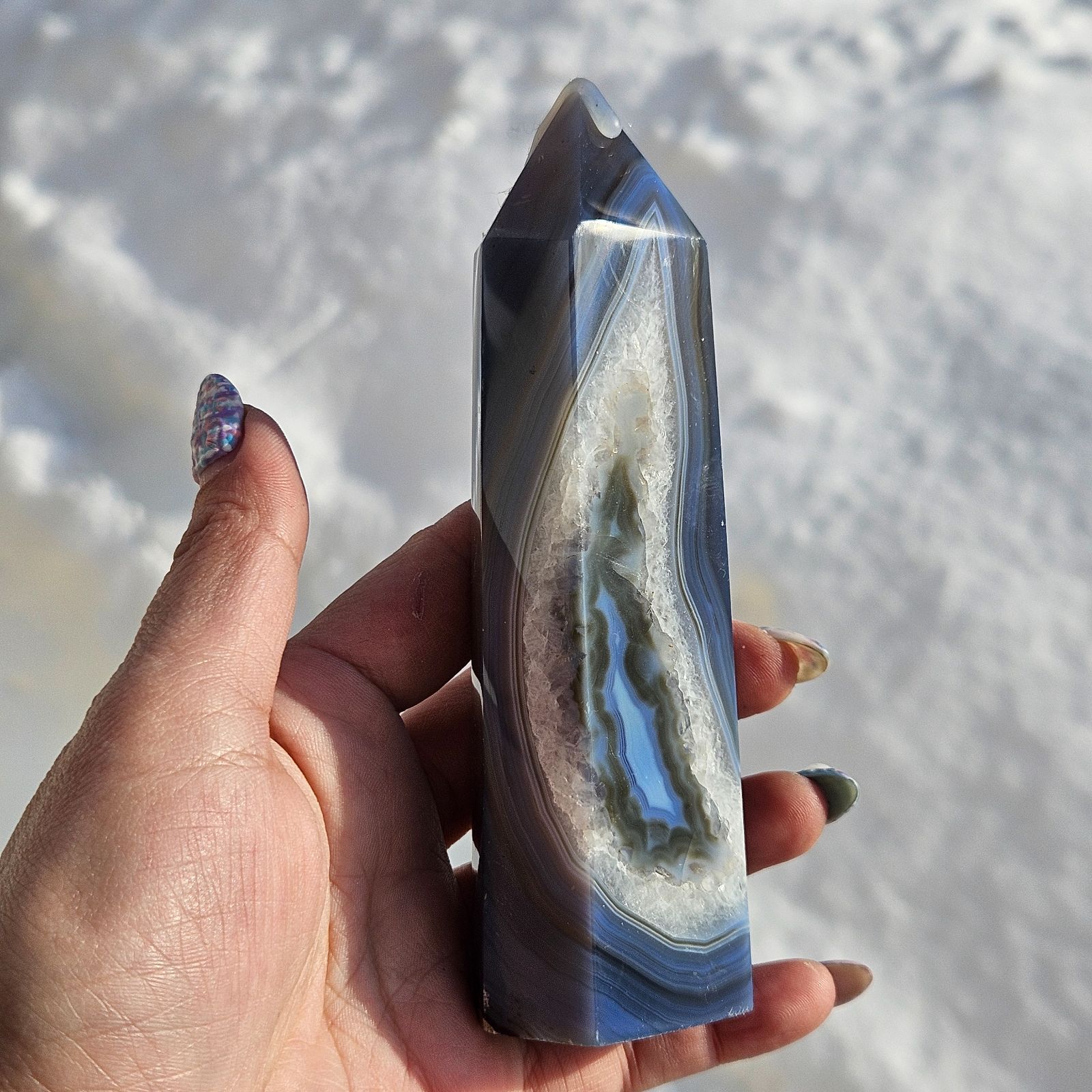 ブルー?アゲート✨ポイント✨タワー✨