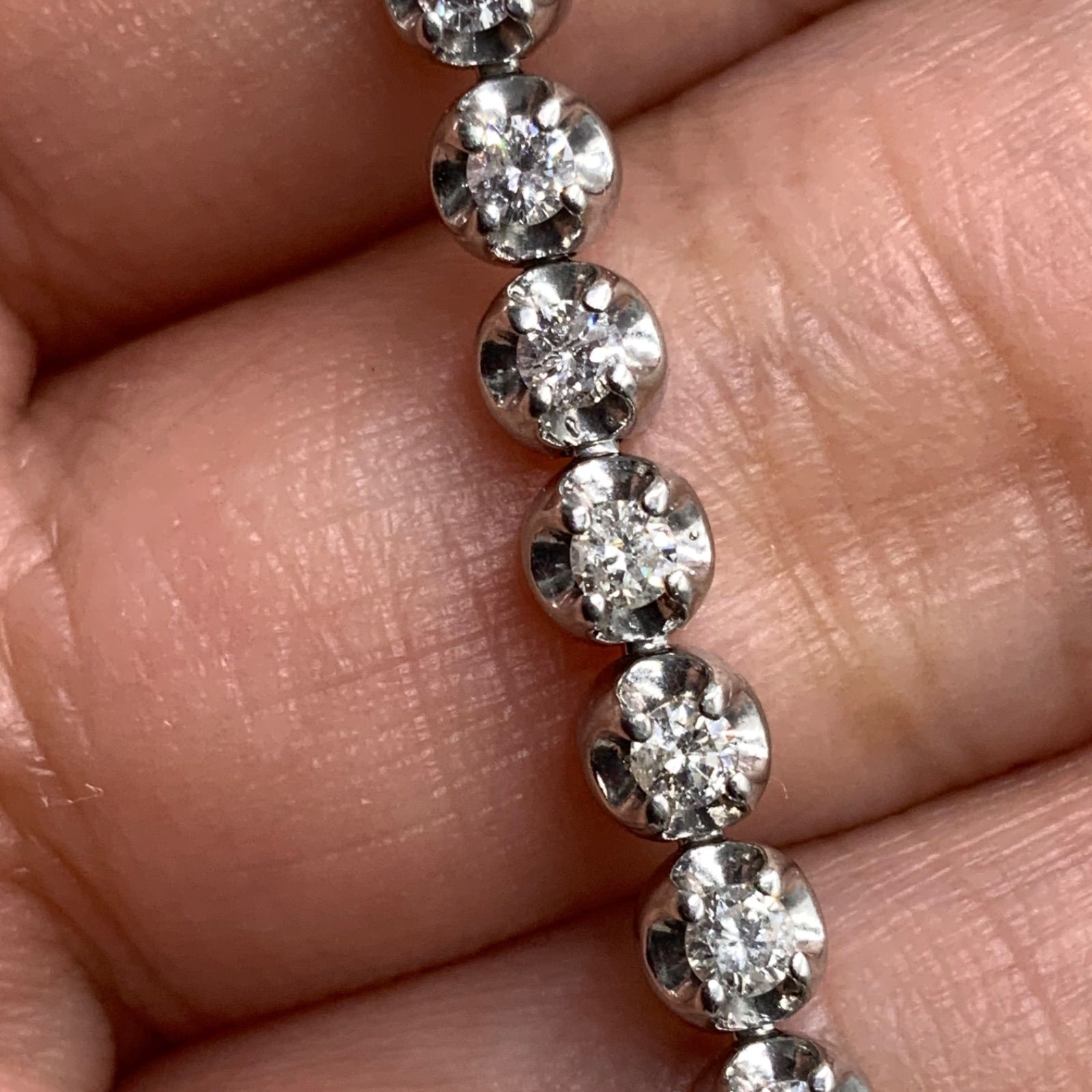 Pt850 テニスブレスレット 9.3g 1.03ct 約18cm