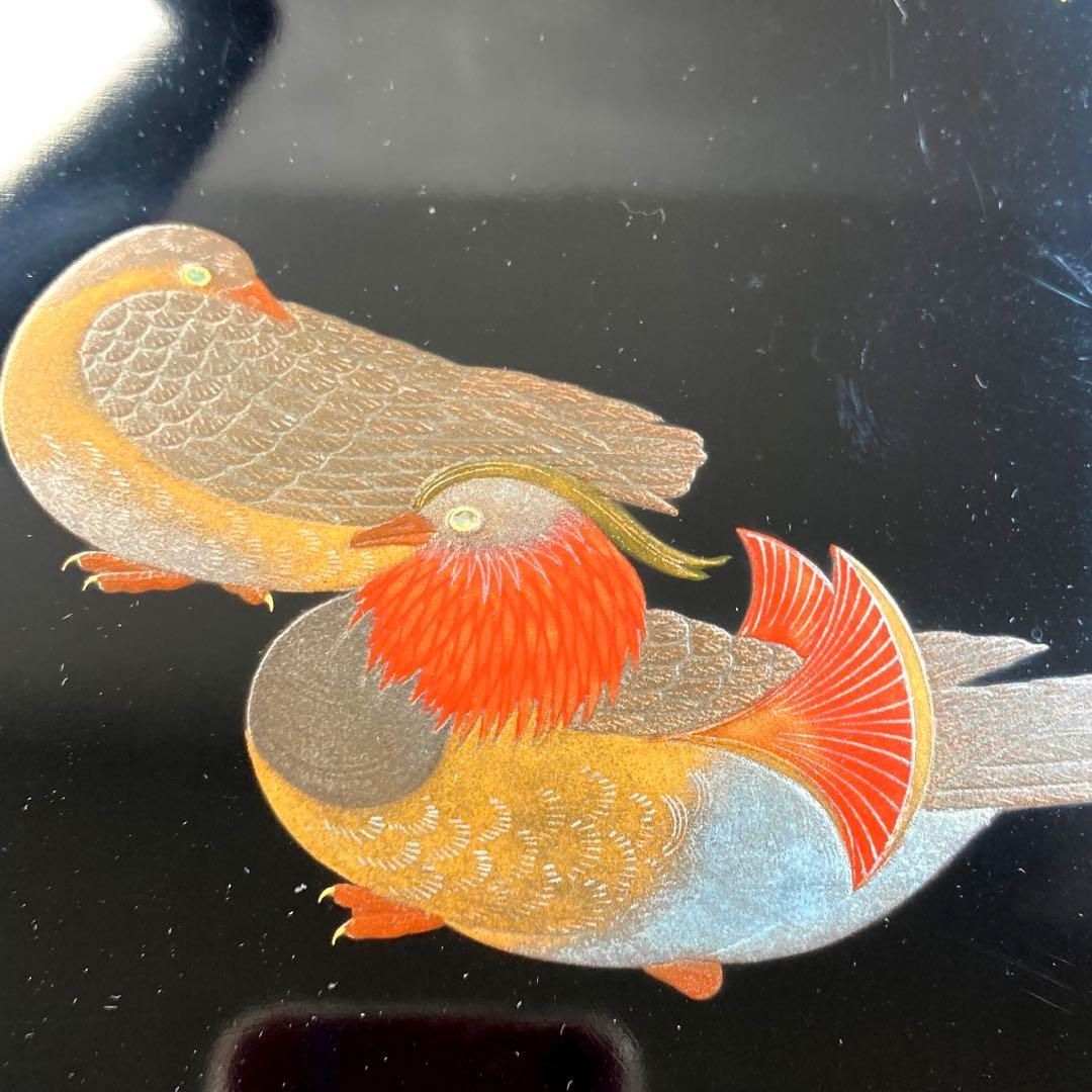 象彦 おしどり 上蒔絵文庫 東Y6-0301 タトオ