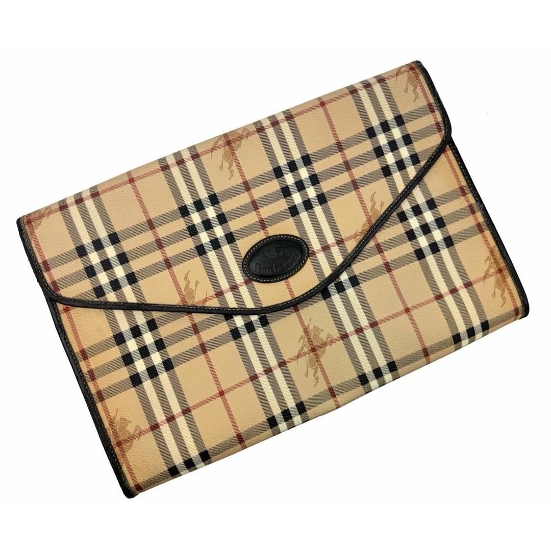 Burberrys バーバリー ノバチェック柄 クラッチバッグ ベージュ ビジネスバッグ A4 PC 書類ケース セカンドバッグ メンズ レディース