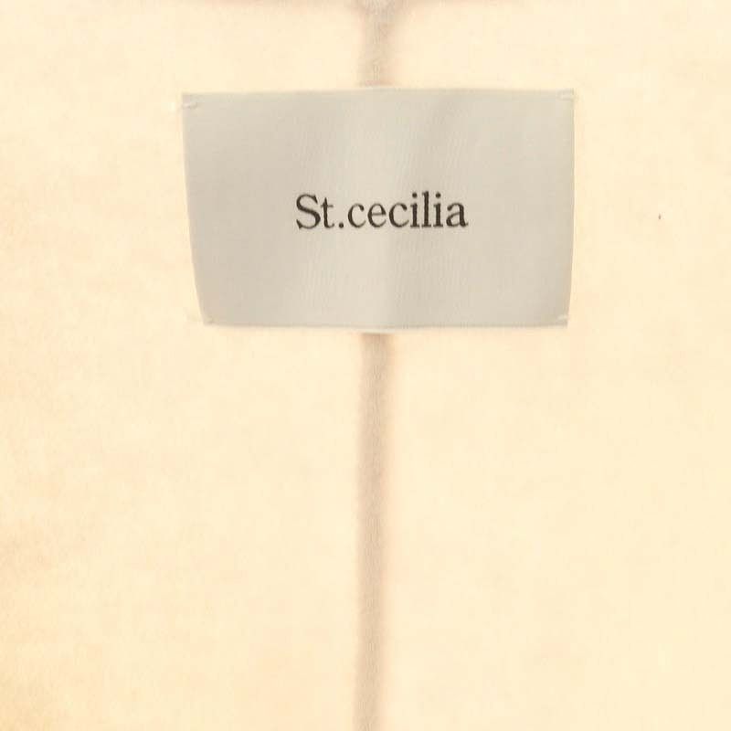 セントセシリア St.cecilia リバーウールコート ノーカラー ピンク  